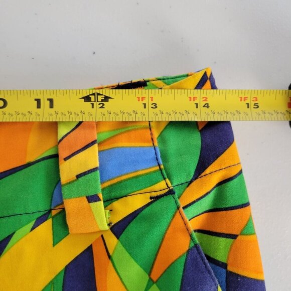 Loudmouth Golf Pants Womens 2 All Over Print Geometric Crop Capri AOP Golf Artsy - Picture 12 of 14